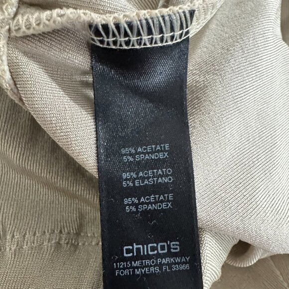 Chico's Travelers Essential Slim Pant Size 3 Khaki Slinky Stretch NWT PT-2670 - Picture 8 of 9